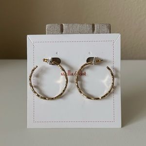 Stella & Dot gold Carobella Hoop Earrings
